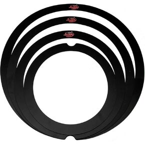 4 Pcs Drum Dampening Rings Kit - Professional Sound Optimization & Overtone Control - Thickened Bass Enhancement Rings (10", 12", 14", 16") for Snare and Tom Drums, Black in Kuwait