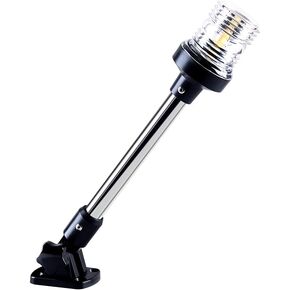 ضوء LED أبيض قابل للطي للأسفل للقارب ضوء مرساة للقارب العائم (12 بوصة) in Kuwait