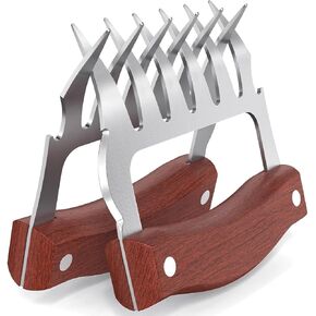 Stainless steel grilled meat Stainless steel grilled meat slicer claw with wooden handle for chopping various foods (1 pair) slicer claw with wooden handle for chopping various foods (1 pair) in Kuwait