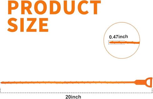 Drain Snake Drain Clog Remover Tool 4 Pack 20 Inch Flexible Hair Removal for Sink Shower Tub and Toilet with Grip Handle Easy Use Kitchen Bathroom Pipe Cleaner- AsonTao in Kuwait