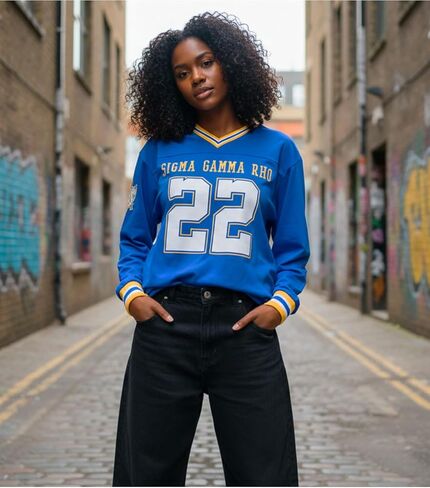 Big Boy Sigma Gamma Rho Divine 9 S1 Long Sleeve Jersey [Long Sleeve - Royal Blue] - ID#75475-146-208-0-7 in Saudi Arabia