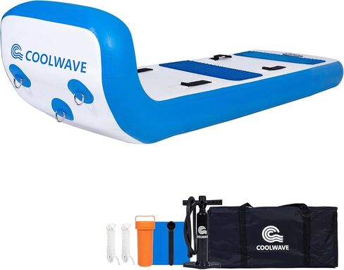 أنابيب مياه للقوارب من كول ويف، أنبوب قابل للقطر من 1 إلى 3 أشخاص للقوارب، أنبوب قارب قابل للنفخ شديد التحمل للبحيرة، مناديل رياضية مائية مع وسادات ومقابض إسفنجية، متوفرة بطول 6 أقدام و10 أقدام in Kuwait