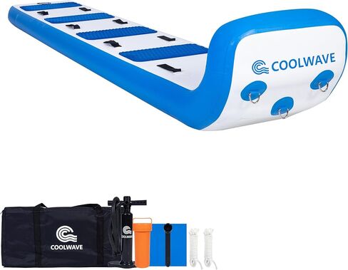 COOLWAVE Water Tubes for Boats, 1-3 Person Towable Tube for Boating, Heavy Duty Inflatable Boat Tube for Lake, Water Sport Towables with Foam Pads and Handles, Available in 6FT and 10FT in Saudi Arabia