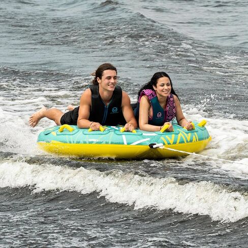 HO Sports Jam 3 Towable Deck Tube - 3 Person Tube for Boating - Softshell Technology - Quick Connect Tow System - No-Show Handles - Boston Valve Inflation - 3 Rider Capacity in Saudi Arabia