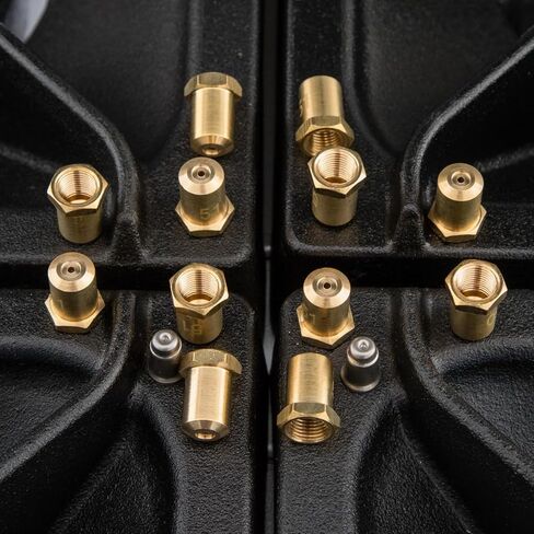 EMPURA 60" Freestanding Natural Gas Range | Cooking Stove with Dual Standard Ovens and (10) Cast-Iron Open Burners for Kitchen Restaurant | 360,000 BTU | 60"W x 32-5/8"D x 60-3/8"H, Stainless Steel in Kuwait