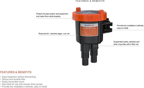 SEAFLO Raw Sea Water Filter/Intake Strainer for 1",1-1/4",1-1/2" Hose Sizes… in Saudi Arabia