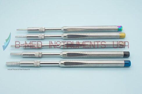 Set of 5 Sinus Lift Osteotomes Offset Concave Straight Tip Bone Spreading in Kuwait