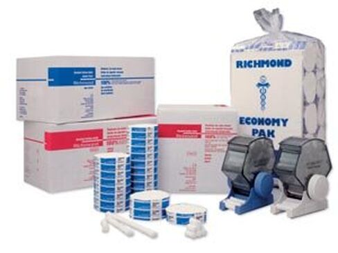 Richmond 201226 Braided Cotton Rolls, Medium, Non-Sterile, 4" Size, 3/8" Diameter (Pack of 250) in Saudi Arabia