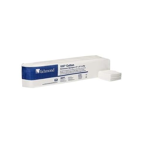 Richmond 300631 MultiPly Non-Sterile Cottons Sponges, 2" x 2" Size (Pack of 5000) in Saudi Arabia