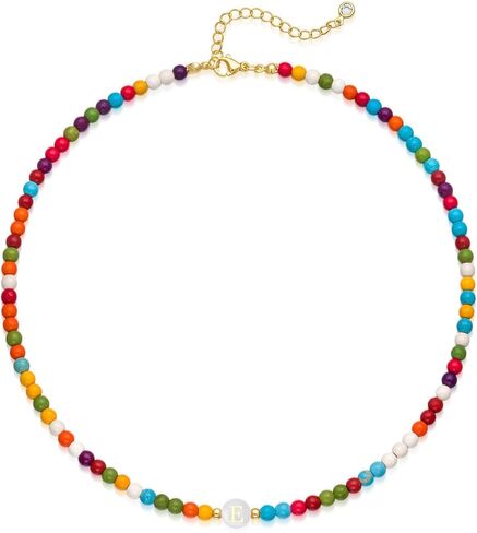 قلادات أولية للنساء للنساء في سن المراهقة لذيذ رسائل ملونة قلادة سحر قلادة شخصية مصنوعة يدويا الاشياء العصرية لطيف هدايا بوهيميا المجوهرات لها in Kuwait