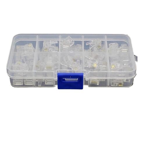 Fengpeng 50 قطعة RJ11 6P 6C مقبس ذكر للشبكة، 6 دبابيس، موصل هاتف in Kuwait