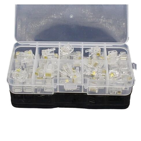 Fengpeng 50 قطعة RJ11 6P 6C مقبس ذكر للشبكة، 6 دبابيس، موصل هاتف in Kuwait