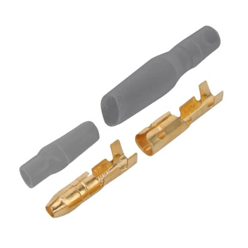 fengpeng 25/50/100sets 4.0 Bullet Crimp Terminal car Electrical Wire Connector Diameter 4mmFemale + Male + Case Cold Press(100Sets (400pcs)) in Saudi Arabia