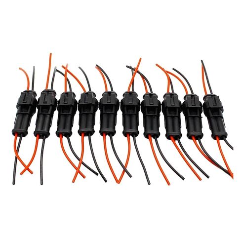 fengpeng 10pcs/lot 2 Pin Way Waterproof Electrical Connector Adapter Plug W/Wire AWG for Car Vehicle Motorcycles in Kuwait