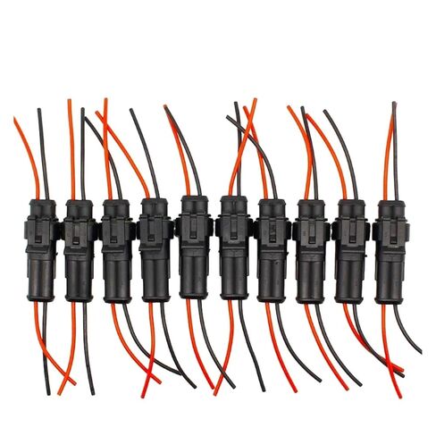 fengpeng 10pcs/lot 2 Pin Way Waterproof Electrical Connector Adapter Plug W/Wire AWG for Car Vehicle Motorcycles in Kuwait