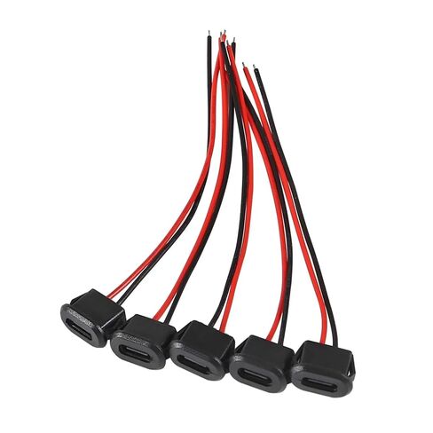 Fengpeng 2/5/10 قطعة 2-pin Type-C أنثى USB موصل مقبس شحن سريع USB-C شاحن التوصيل (01-A، 5 قطع) in Kuwait