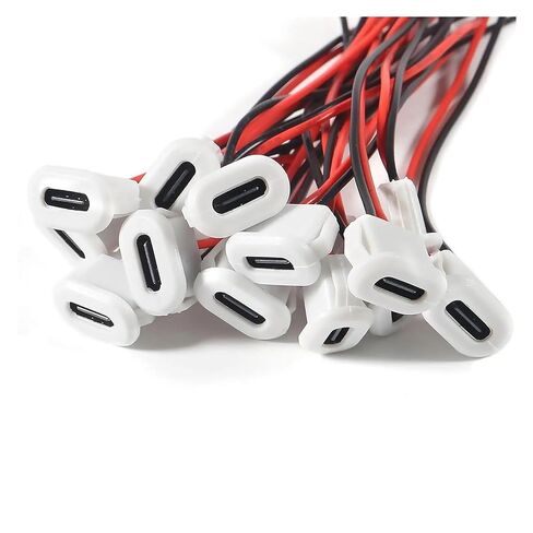 Fengpeng 2/5/10 قطعة 2-pin Type-C أنثى USB موصل مقبس شحن سريع USB-C شاحن التوصيل (01-A، 5 قطع) in Kuwait