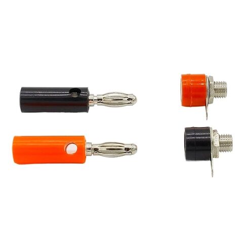 Fengpeng 1 ذكر وأنثى J072 4 مم قابس الموز ذكر ولإدخال دبوس موصل أجزاء نموذج DIY (أحمر) in Kuwait