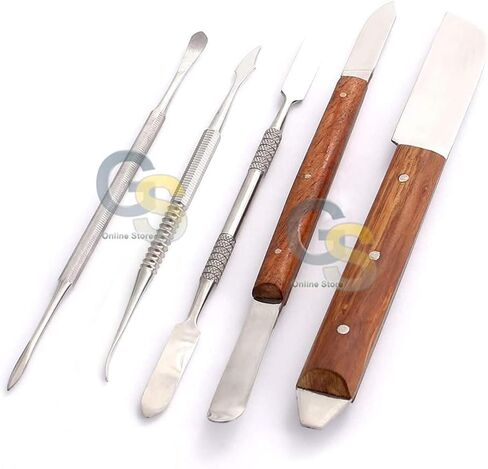 مجموعة أدوات مختبر الأسنان G.S ملعقة شمع سكين خلط الجص من زحلة كارفرز in Kuwait