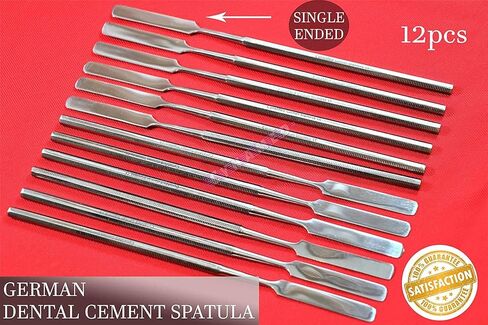 Cement Mixing Restorative Dental Spatula 12pcs Single Ended German Premium Grade Stainless Cynamed in Kuwait