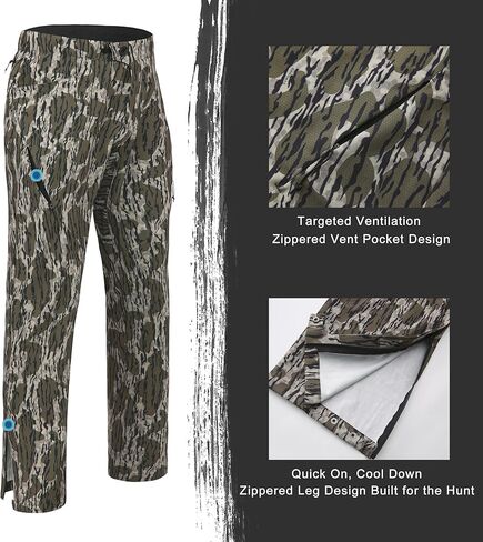 UIIHUNT Turkey Hunting Pants for Men, Durable, Breathable Camo Pants with Multiple Pockets for Hunting Gear, Fit for Comfort in Saudi Arabia