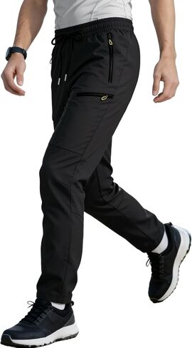 Men's Lightweight Hiking Cargo Pants Outdoor Tactical Pants Water Resistant Combat Trousers with Zipper Multi Pockets in Saudi Arabia