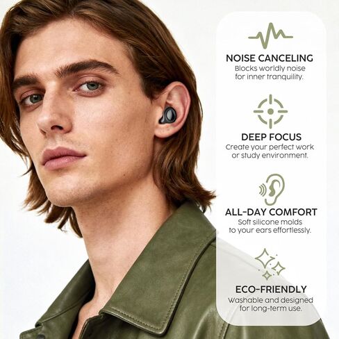 Sleep Earplugs - 45dB Highest SNR Noise Cancelling Ear Plugs for Sleeping, Side Sleepers - Ultra Soft Reusable Silicone Hearing Protection for Snoring, Travel, Concerts & Noise Sensitivity in Kuwait