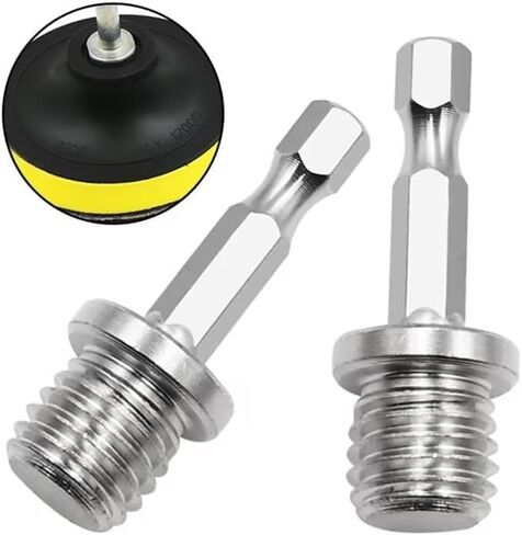 2Pcs Silver Outer Conversion Rod M10+M14 Woodworking Hex Socket Adapter Converter Impact Power Drill Sockets Adapter Setsdrill Chuck Hex Shank Converter Drill Chuck Power Drill Parts,Accessories in Saudi Arabia