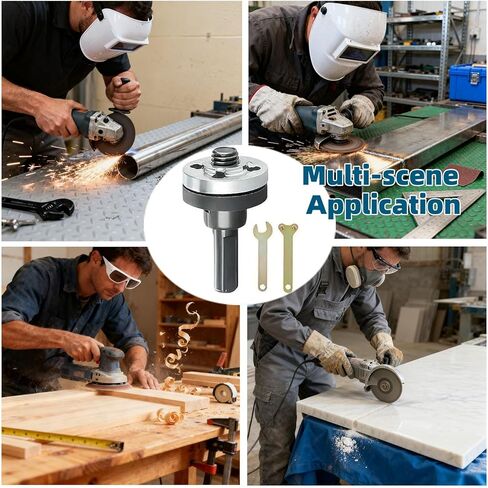3-Set Drill Angle Grinder Adapter Kit, Connecting Rod Converts Drill to Grinding/Cutting/Polishing Tool, Fits 10-13mm Chucks, Includes Gloves + Tape Measure in Saudi Arabia