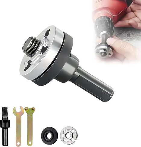 مجموعة موصلات طاحونة الزوايا، مجموعة قضيب توصيل محول طحن زاوية التحويل للمثقاب الكهربائي، محول مغزل مثقاب 10 إلى 13 مم مع مفتاح ربط in Kuwait