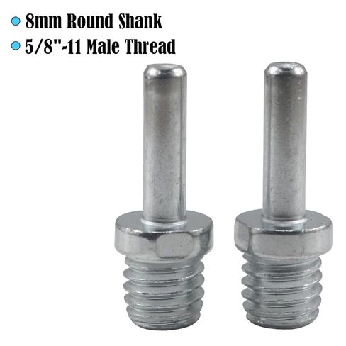 2 Pcs 5/8"-11 Male Thread to Drill Adapter, 5/8"-11 UNC Thread Adapter to 8mm Shank for Drills, Drill Press and Die Grinders in Saudi Arabia