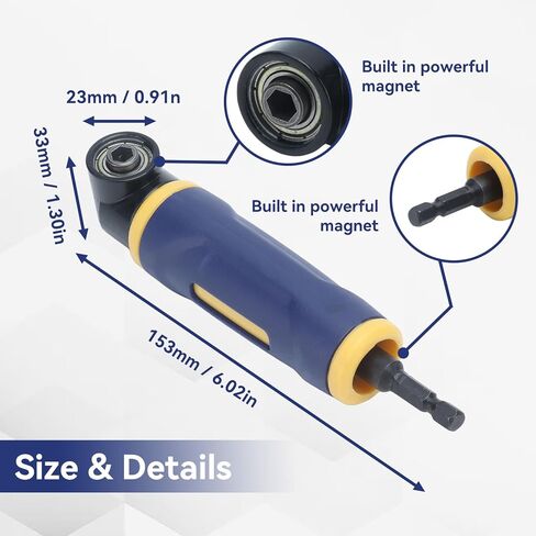 90 Degree Drill Attachment, Right Angle Drill Adaptor Impact Adapter Attachment Extension Driver for 1/4in Standard Hex Shank Drills Bits in Saudi Arabia