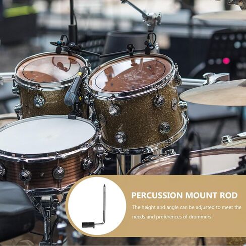Zerodeko Electronic Drum L-rod Mount Bracket Adjustable Metal Drum Pad Holder Support Arm Percussion Mounting Hardware Compatible with Cowbell Professional and Beginner Use in Saudi Arabia