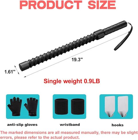 حبال معركة بدون حبال - حبال تمرين محمولة مرجحة لصالة الألعاب الرياضية المنزلية، تمرين القفز/الذراع اللاسلكي مع قفازات مضادة للانزلاق وملصق تدريب - HIIT، تمارين القلب والقوة/العضلات منخفضة التأثير (قطعتان) in Kuwait