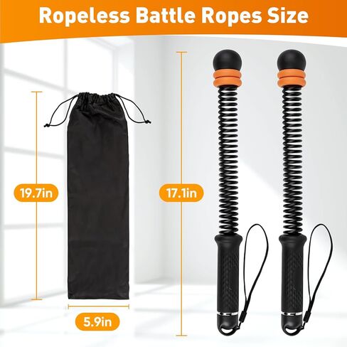 Adjustable counter weight Cordless Battle Ropes,Heavy Duty Portable Ropeless Battle Ropes for Home Gym,Workout Exercise Rope for Strength Building, HIIT and Low-Impact Aerobic Training for Men & Women in Saudi Arabia