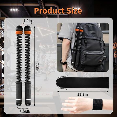 Weighted Ropeless Battle Ropes Adjustable Battle Ropes for Home Gym for Full Body Workout, HIIT and Low-Impact Aerobic Training Cardio Strength Training, Fitness Gift, Indoor Workout Equipment in Saudi Arabia