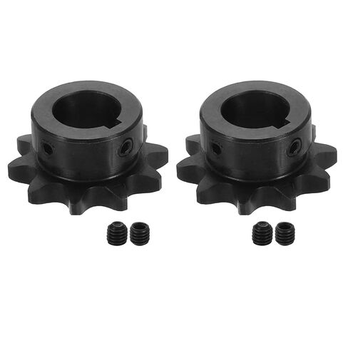 uxcell 2 Pcs #40 Chain Roller Sprocket 3/4" Bore, 10 Tooth C45 Carbon Steel ANSI #40 Roller Sprocket Round Hole with Set Screws for ISO 08A Chain in Kuwait