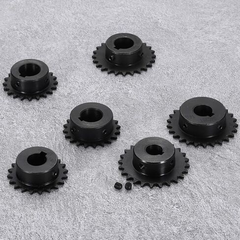 uxcell 2 Pcs #40 Chain Roller Sprocket 3/4" Bore, 10 Tooth C45 Carbon Steel ANSI #40 Roller Sprocket Round Hole with Set Screws for ISO 08A Chain in Kuwait