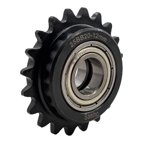 #25 Roller Chain Idler Sprocket Type C 12mm bore 20 Tooth with Insert Double Bearing 6901Z,Hardened Antirust 1045 Steel Drive Sprockets 25BB20-12mm in Kuwait
