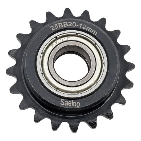 #25 Roller Chain Idler Sprocket Type C 12mm bore 20 Tooth with Insert Double Bearing 6901Z,Hardened Antirust 1045 Steel Drive Sprockets 25BB20-12mm in Kuwait