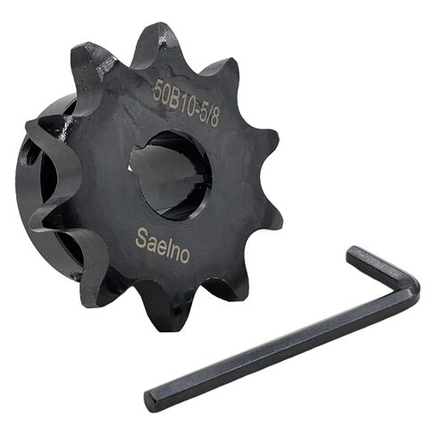 #50 Roller Chain Sprocket Type B 5/8 inch Bore 10 Tooth, Hardened Antirust 1045 Steel Drive Sprockets 50B10-5/8 in Kuwait