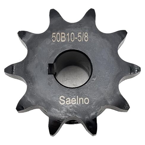 #50 Roller Chain Sprocket Type B 5/8 inch Bore 10 Tooth, Hardened Antirust 1045 Steel Drive Sprockets 50B10-5/8 in Kuwait