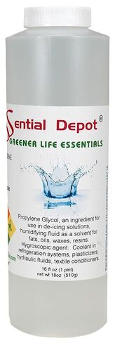 بروبيلين جلايكول - PG - 1 لتر (وزن صافي 18 أونصة) - USP - موافق للشريعة اليهودية - درجة الغذاء - حاوية HDPE محكمة الغلق وقابلة للإغلاق، آمنة للاستخدام في الميكروويف (إزالة ختم الرقائق المعدنية)، آمنة للاستخدام في الفريزر in Kuwait