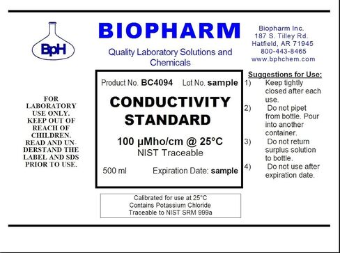 Conductivity Calibration Standard 3-Pack — 500 mL Each: 100 μS, 1,000 μS and 10,000 μS in Saudi Arabia