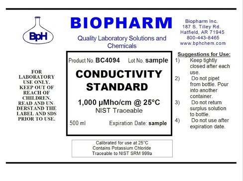 Conductivity Calibration Standard 3-Pack — 500 mL Each: 100 μS, 1,000 μS and 10,000 μS in Saudi Arabia