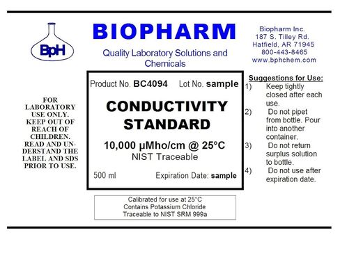 Conductivity Calibration Standard 3-Pack — 500 mL Each: 100 μS, 1,000 μS and 10,000 μS in Saudi Arabia