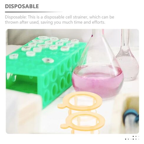 Veemoon Disposable 70um Cell Strainer Filter Laboratory Mesh Cell Strainer for Science Experiment Disposable Small Filter Tool for Laboratory Accessories in Saudi Arabia