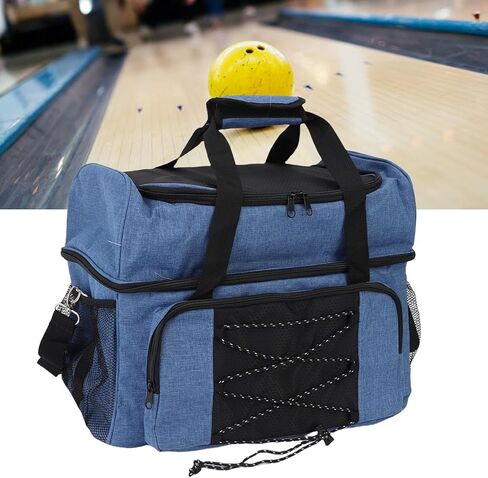 Bowling Bag, Durable Nylon with Padded Holder for 2 Balls, Adjustable Large Capacity Bowling Ball Bag, for Professional and Casual Bowlers, Tournaments, Practice, Travel in Saudi Arabia