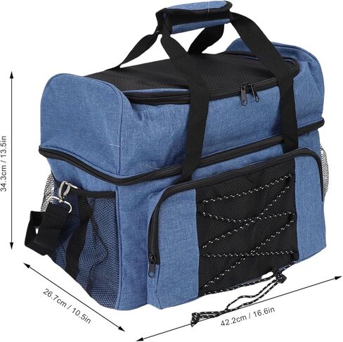 Bowling Bag, Durable Nylon with Padded Holder for 2 Balls, Adjustable Large Capacity Bowling Ball Bag, for Professional and Casual Bowlers, Tournaments, Practice, Travel in Saudi Arabia