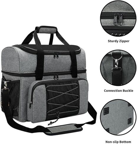 Double ball bowling bag, large capacity canvas bowling bag, can hold a pair of bowling shoes and other essentials in Saudi Arabia